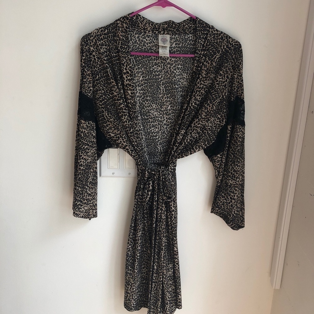Leopard print sexy robe